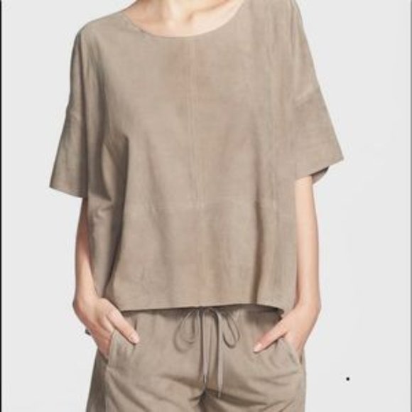 Vince Authentic Leather top PREOWNED ! - Picture 1 of 5